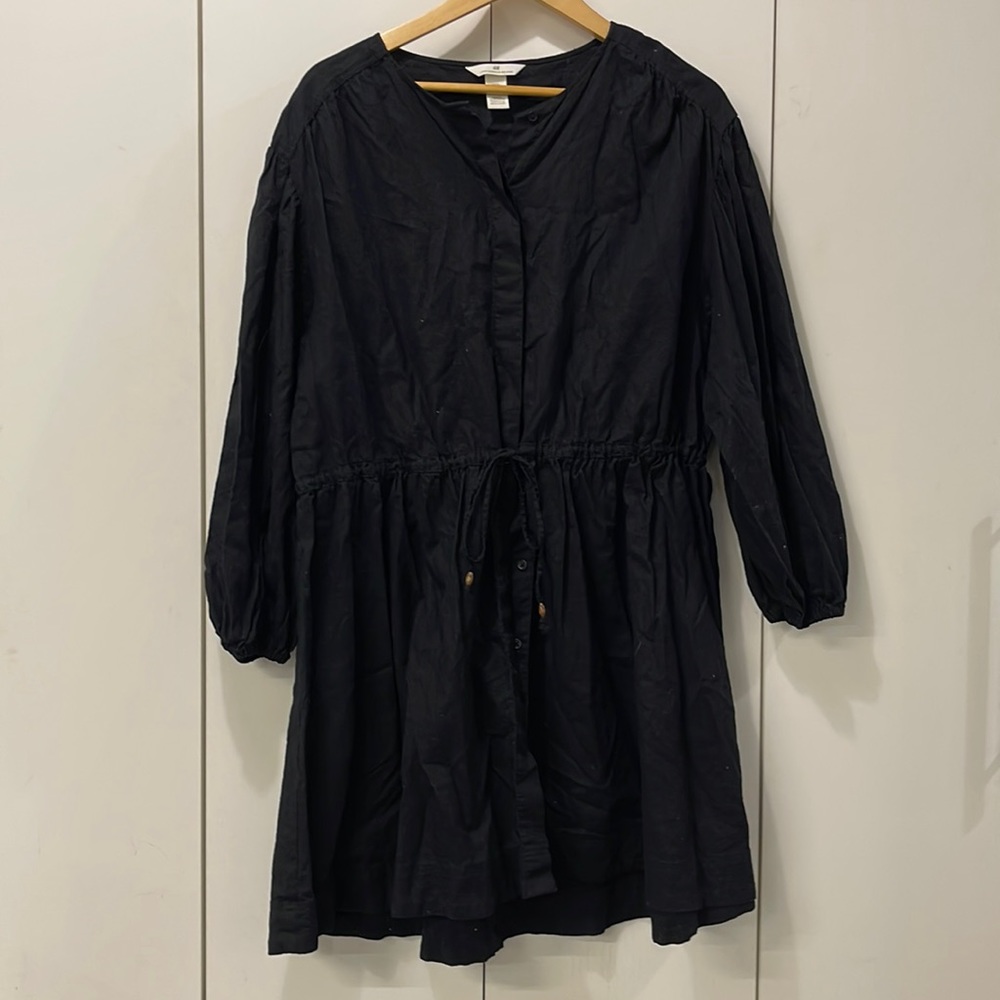 Back Button Down Mini Dress